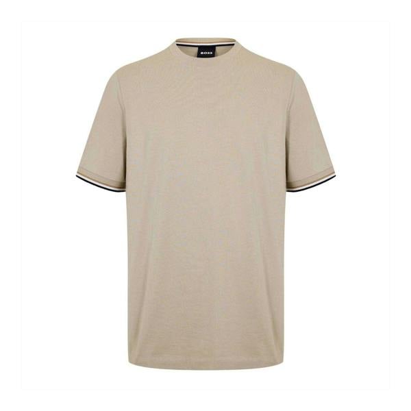 Boss Mens Hbb Thompson 04 Premium Cotton Regular T-Shirt - Beige - 