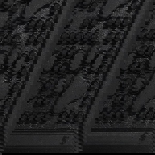 JVL Fauna Lovers Scraper Rubber Pin Doormat, 40x70cm, Black