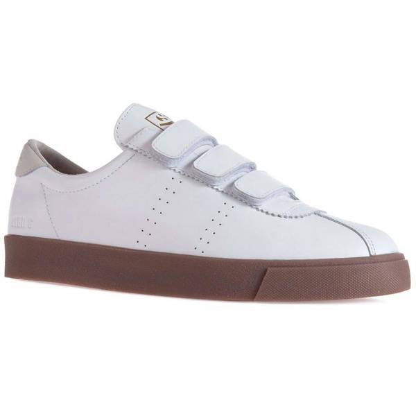 Superga Womens/Ladies 2870 Sport Club S Contrast Detail Leather Trainers - White/Beige Gesso - 