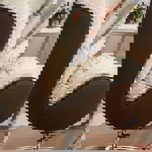 Rit Concept Calder Swivel Office Chair With Wheels, Leathaire