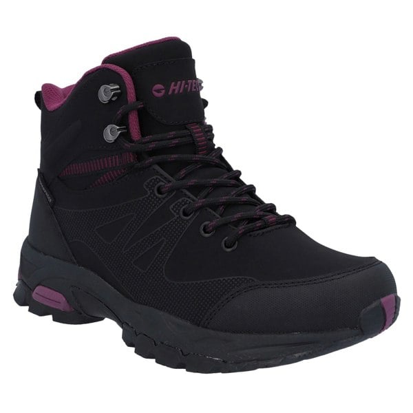 Hi-Tec Jackdaw Mid WP Polyester Women's Black/Burgundy Hiking Boots