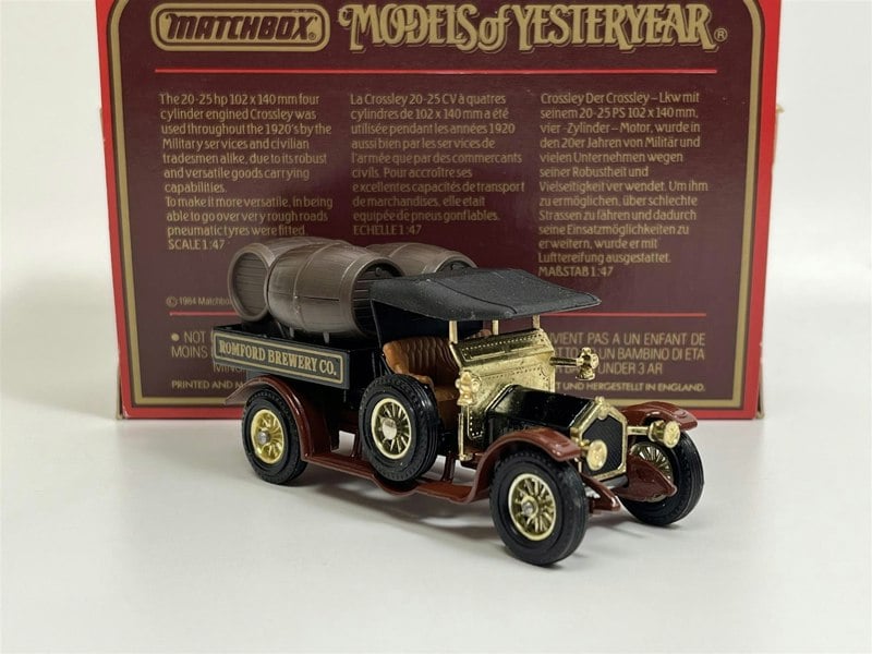 MCSlots Crossley Beer Lorry 1918 Romford Brewery Company 1:47 Models of Yesteryear Matchbox Y26D S6