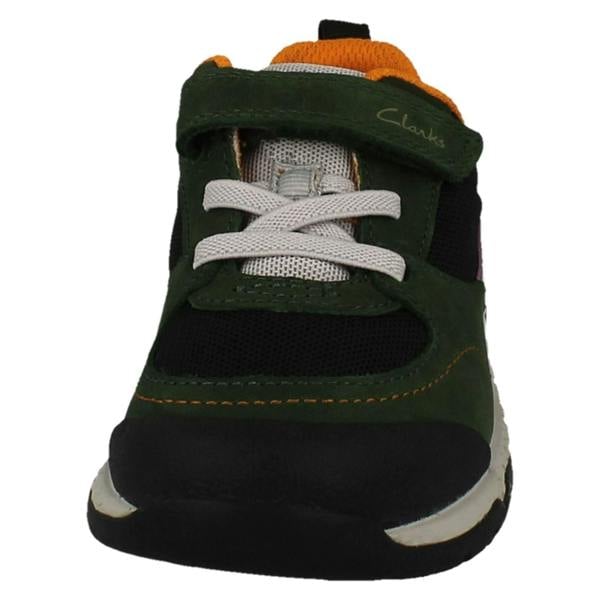 Clarks Childrens Clarks Casual Hook And Loop Fastening Trainers Steggy Stride