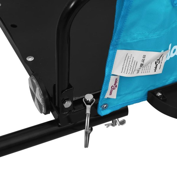 Berkfield Cargo Bike Trailer Blue Oxford Fabric and Iron