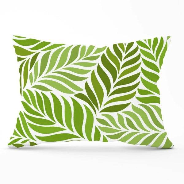 Warren Reed Green Leaf Pattern Cushions