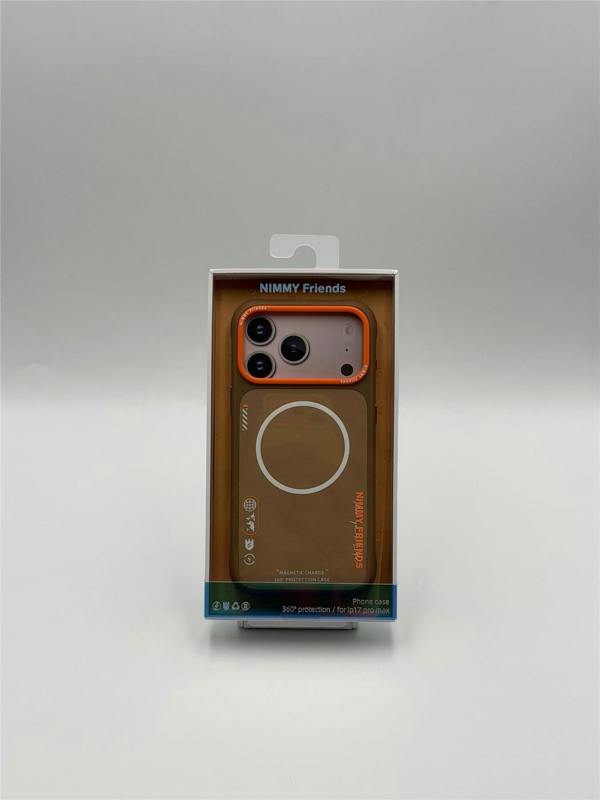 Nimmy Friends Nimmy Cool & Cute 2.0 Case with MagSafe for iPhone 17 Pro Max 6.9" Brown Orange - N-YJKM-CX2.0-IP17-PRO-MAX-02