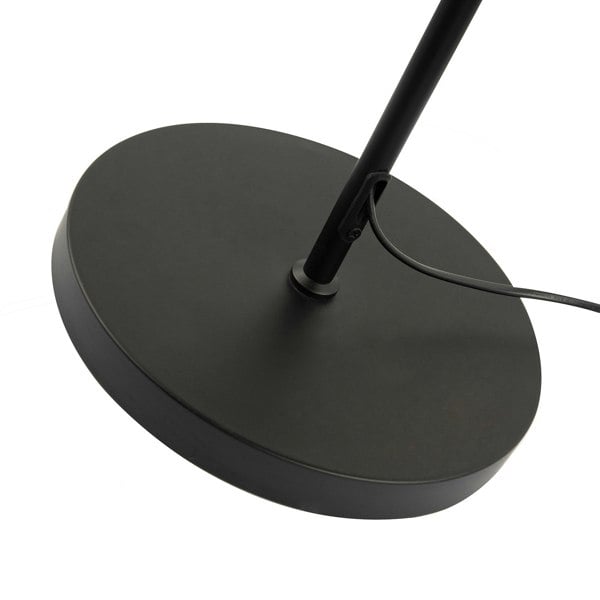 Modern Matte Black Floor Lamp with Forest Green Velvet Scallop Shade Image 5