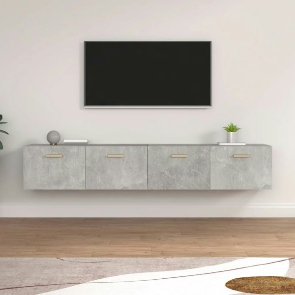 Berkfield Wall Cabinets 2 pcs Concrete Grey 100x36.5x35 cm Engineered Wood