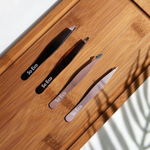 So Eco 4 Piece Tweezer Set - Rose Gold
