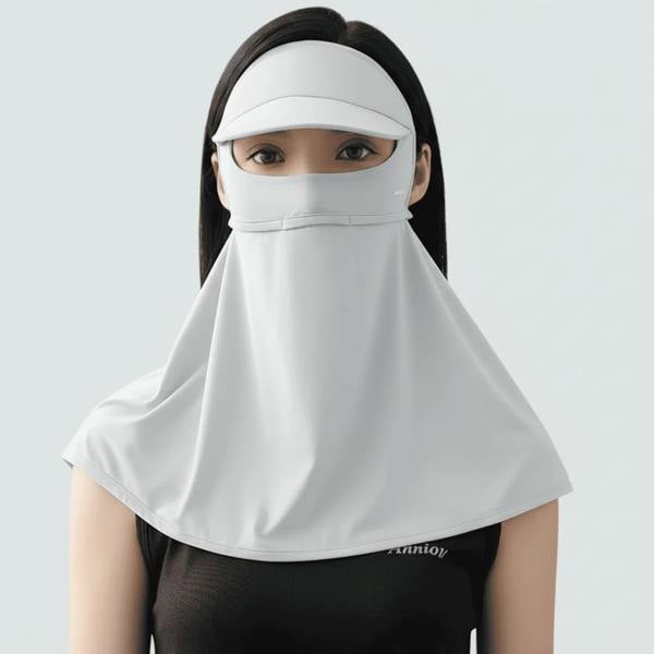 Anniou Sun Protection Visor Neck Gaiter - Light Gray