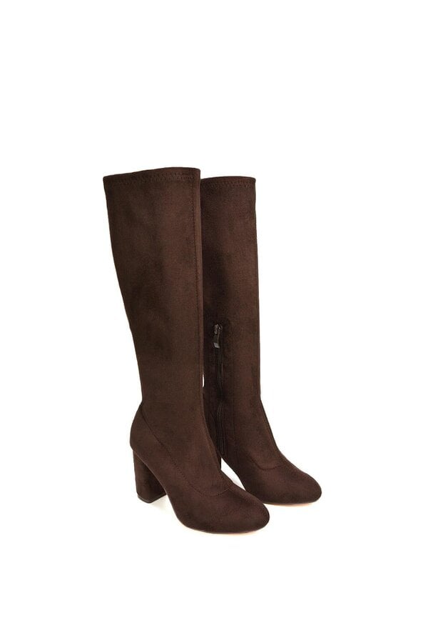 XY LONDON High Block Heel Knee High Boots