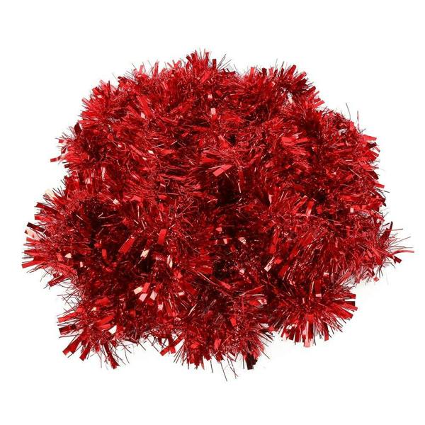 Red Christmas Tinsel Garland Range 1.8m for Trees, Home Displays and Festive Decor image 1