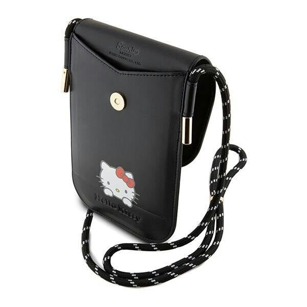 Hello Kitty Leather Daydreaming Cord Universal Phone Bag Black - HKOWBSKCDKK