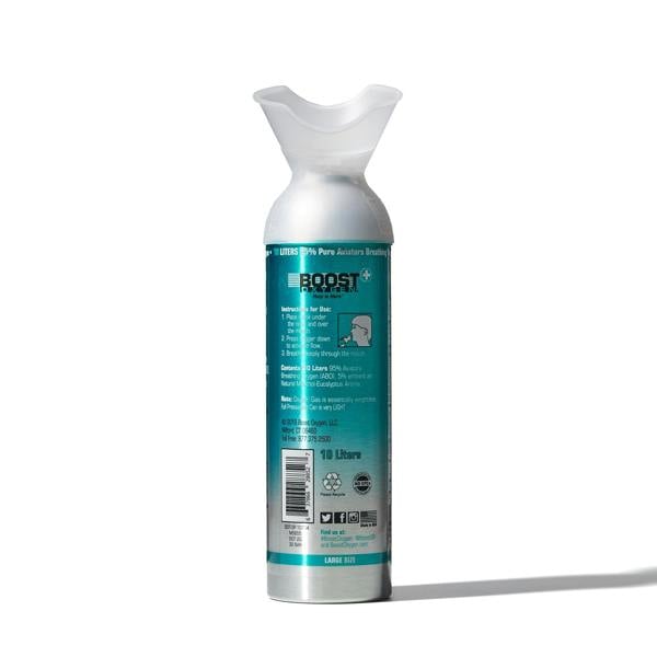Boost Menthol - 95% Pure Oxygen Can 10L Up To 200 Uses, For Health & Breathing - SunVit - D3