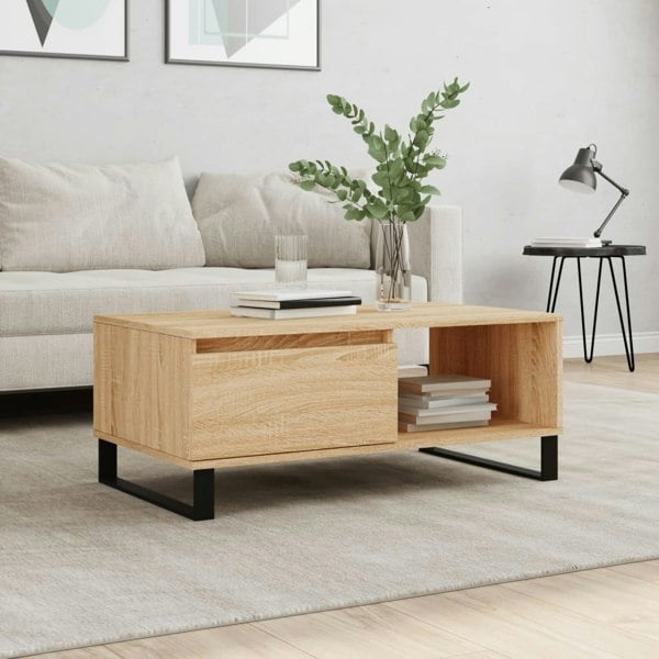 Berkfield Coffee Table Sonoma Oak 90x50x36.5 cm Engineered Wood