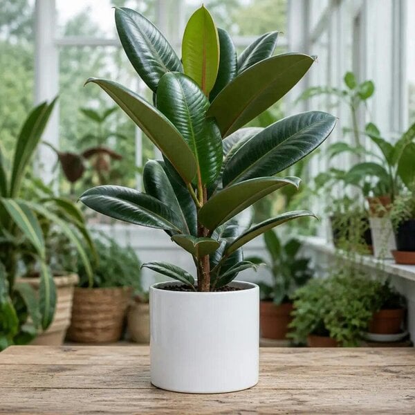 Ficus Robusta Rubber Plant – Elegant Glossy Green Foliage Indoor Houseplant