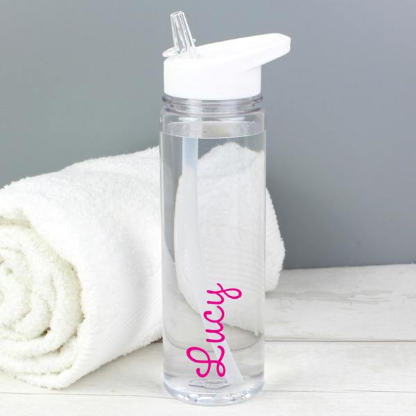 Personalised Pink Water Bottle - alternative angle