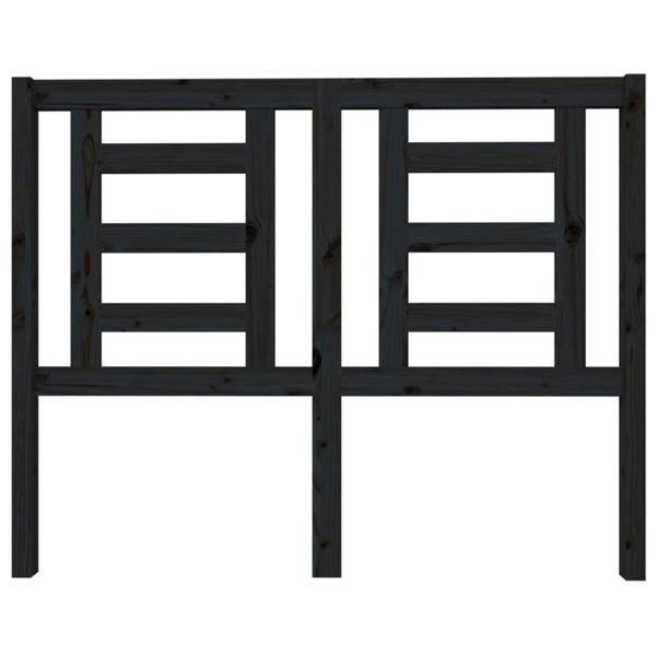 Berkfield Bed Headboard Black 126x4x100 cm Solid Wood Pine