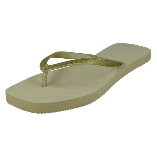 Spot On Ladies Spot On Squared Toe Flip Flops F00389