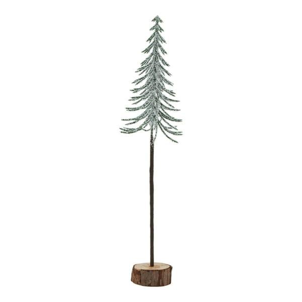 Hill Interiors Snowy Spindle Christmas Tree - Brown/White/Green - 