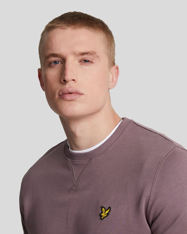 Lyle & Scott Crew Neck Sweatshirt Jumper - Highland Mauve