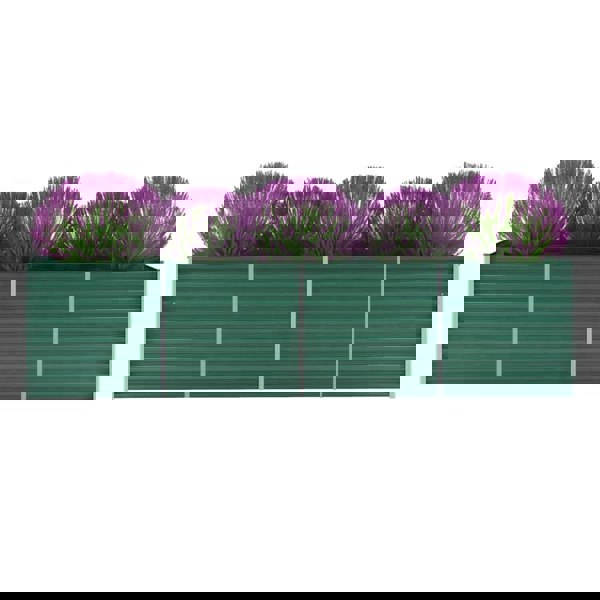 Berkfield Garden Raised Bed Galvanised Steel 320x80x77 cm Green