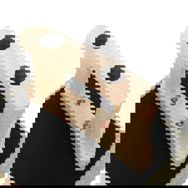 Living and Home Khaki Linen Upholstered Footstool with Wooden Legs