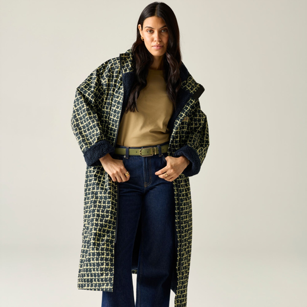 Regatta Womens Orla Kiely Eclipse Robe - Navy