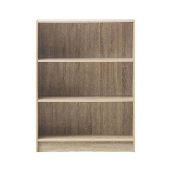 Timber Art Design 3 Tier Bookcase Wide Display Shelving Storage Unit Wood Furniture