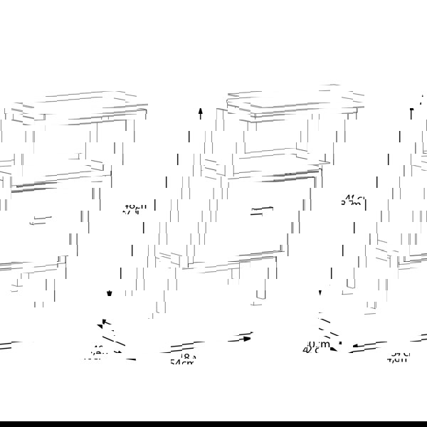 Furniture To Go High Rock Bedside in Matt Black/Riviera Oak