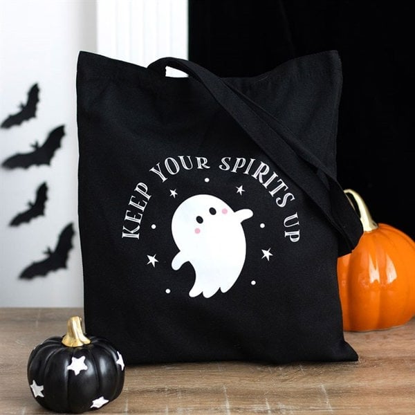 Serano Keep Your Spirits Up Ghost Polycotton Tote Bag
