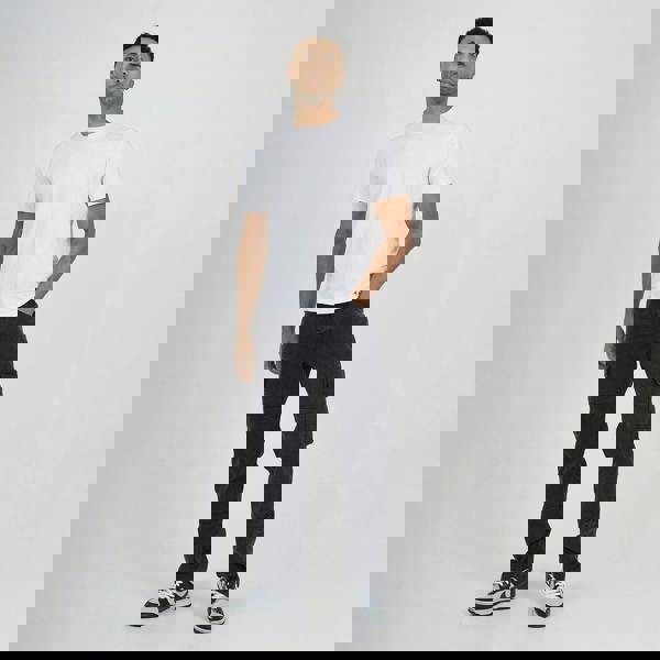 Brave Soul Charcoal Cargo Style Denim Jeans With Side Hem Split Detail - Charcoal Image 3