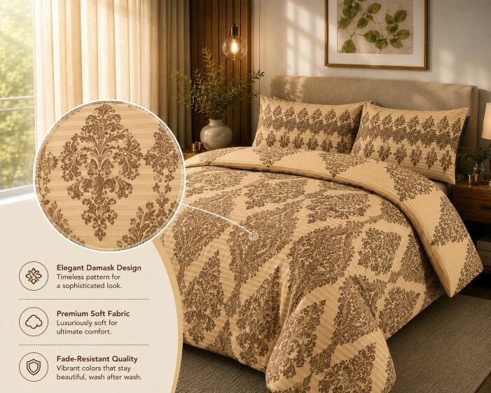 Night Zone Tanya Reversible Floral Duvet Cover Set – Easy Care Quilt Cover Bedding with Pillowcases