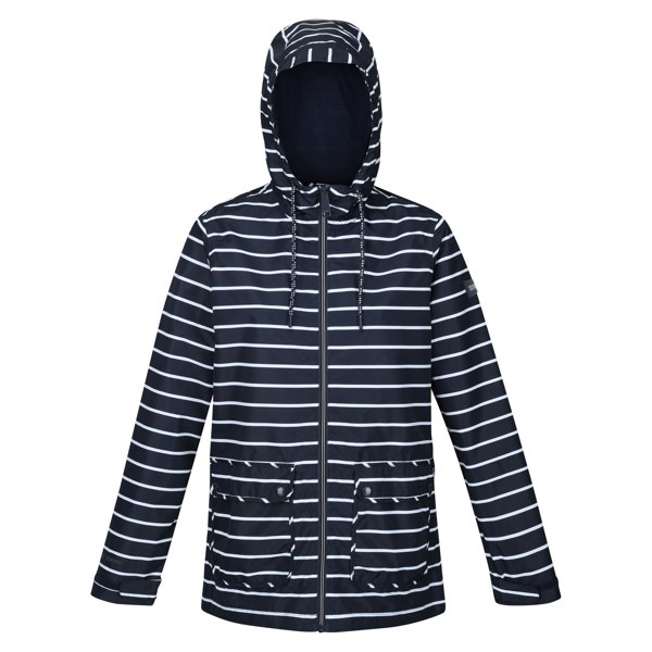 Regatta Women's Bayletta Striped Waterproof Jacket - Navy/White