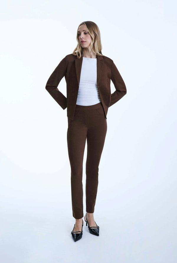 James Lakeland Brown Cigarette Trousers