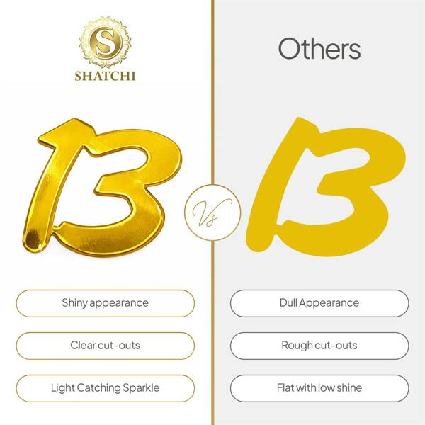 13th Birthday Gold Metallic Confetti Decoration Pack for Party Tables and Celebrations image 6