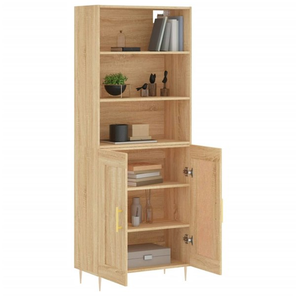 Berkfield Highboard Sonoma Oak 69.5x34x180 cm Engineered Wood