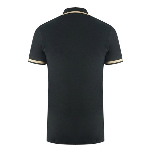 Aquascutum Tipped Aldis Polo Shirt - Black