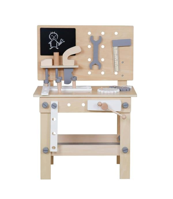 HYGRAD BUILT TO SURVIVE HYGRAD® Kids Work Bench & Tools Play Set Wooden Sturdy Pretend Play Builder, Plumber Work Station Set With Tools