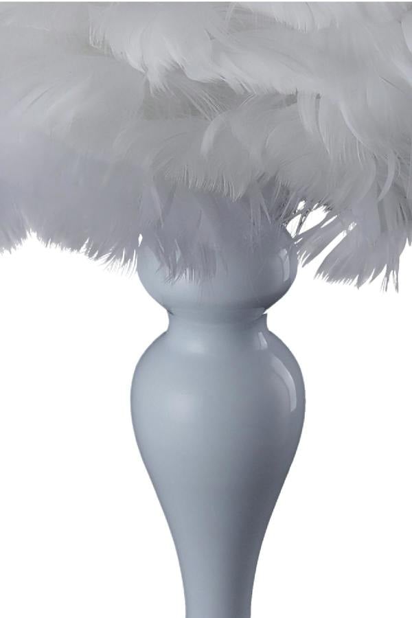 Living and Home Modern Pure Feather Design Table Lamp