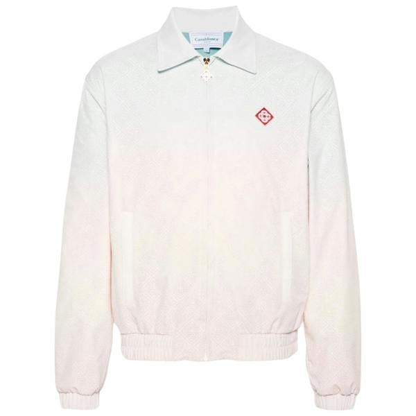 Casablanca Monogram Perforated Laser Cut Gradient White Jacket