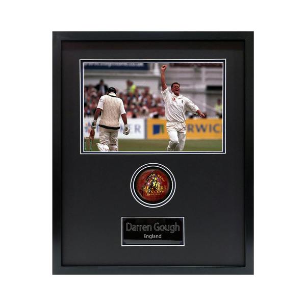 Darren Gough Signed England Cricket Ball Compact Frame