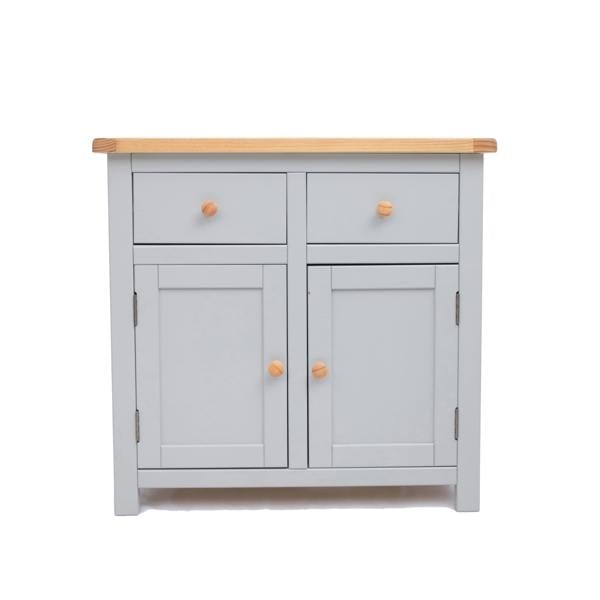 Argenta Light Grey 2 Drawer 2 Door Sideboard Wood Knob