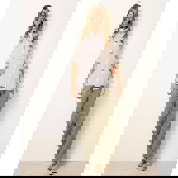 Blue Vanilla Gold Button Shirt