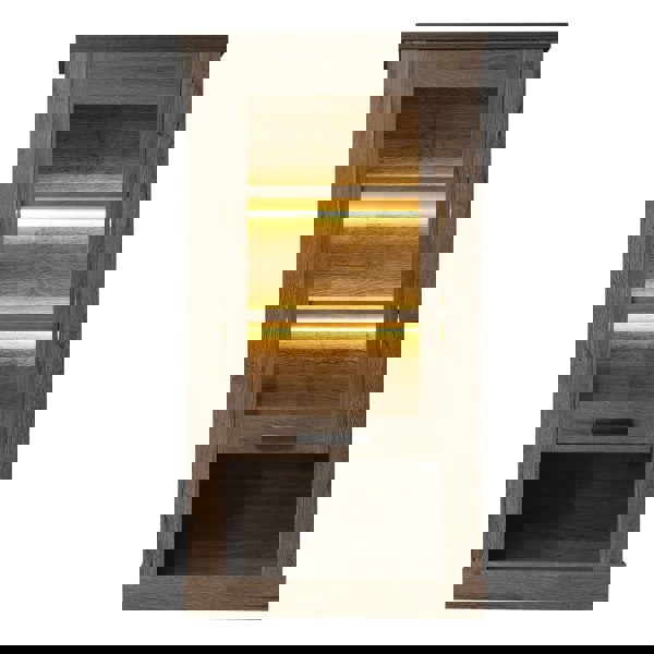 Furniture To Go Corona Wall Display cabinet in Tabak Oak