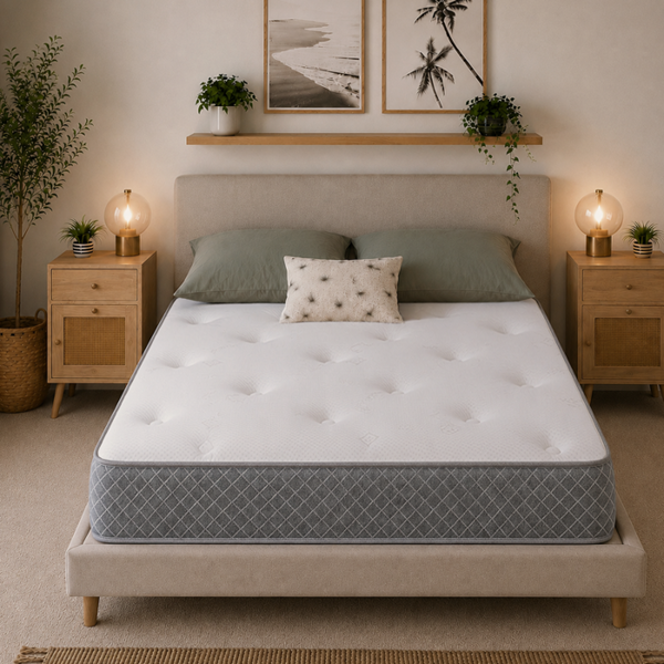 Starlight Beds Nebraska Tufted Hybrid Mattress - Soft Feel Cool Touch Quilted Sleep Surface
