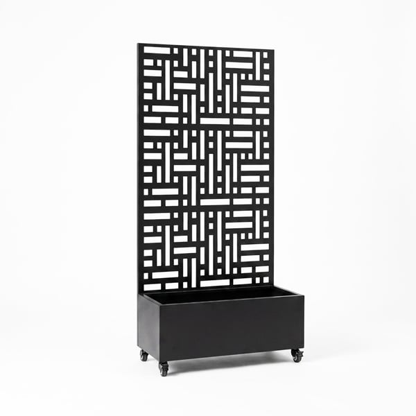 Nicoman Metal Indoor/Outdoor Privacy Screen with Plant Pot - 90cm x 180cm