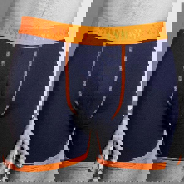 SWOLE PANDA Bamboo Boxers - Navy / Orange Band