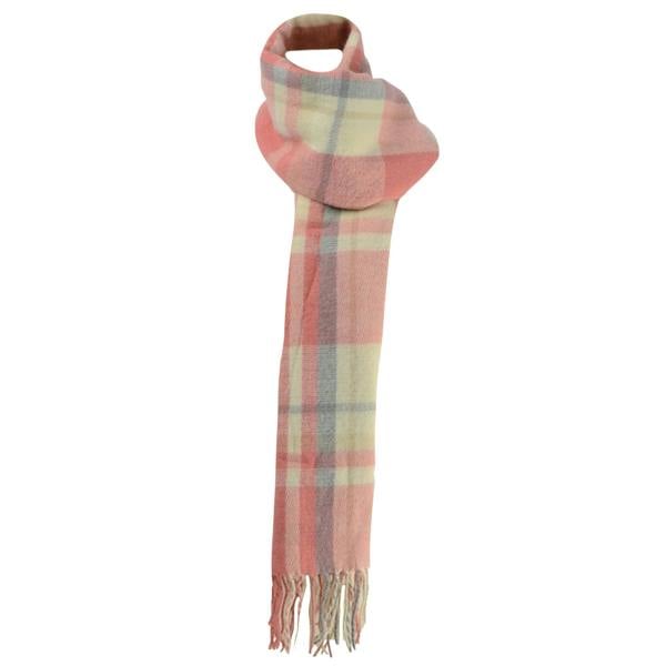 HyFASHION Womens/Ladies Supersoft Tartan Scarf - Berry/Grey/White - 