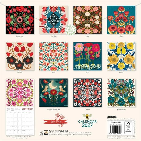 Nina Pace Calendar 2027, Wall Calendars, Month To View, Art, Gift
